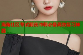 海角社区考试前夜冲刺必备高效复习神器