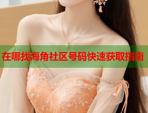 在哪找海角社区号码快速获取指南  第1张